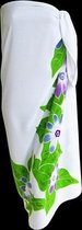 "Witte Sarong Bloemen Rayon, Pareo, Hamamdoek, Strandjurk, Strandrok 115 x 165 cm"
