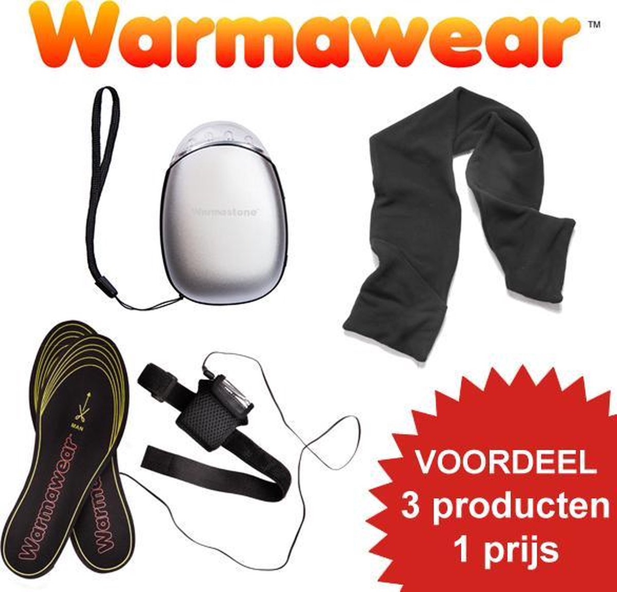 Warmawear™ Set met Handwarmer, Verwarmde Inlegzolen en Sjaal | bol