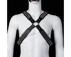 Banoch | Chest harness Radell - pu leer harnas voor man