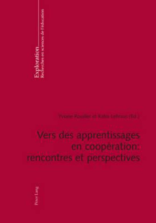 Paarse boekomslag met de titel 'Vers des apprentissages en coopération: rencontres et perspectives' in witte letters.
