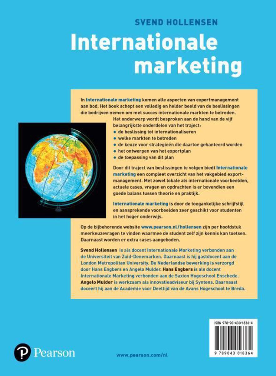 Internationale marketing - back cover