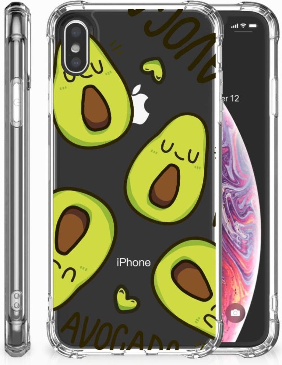 Apple iPhone Xs Max Stevig Bumper Hoesje Avocado Singing