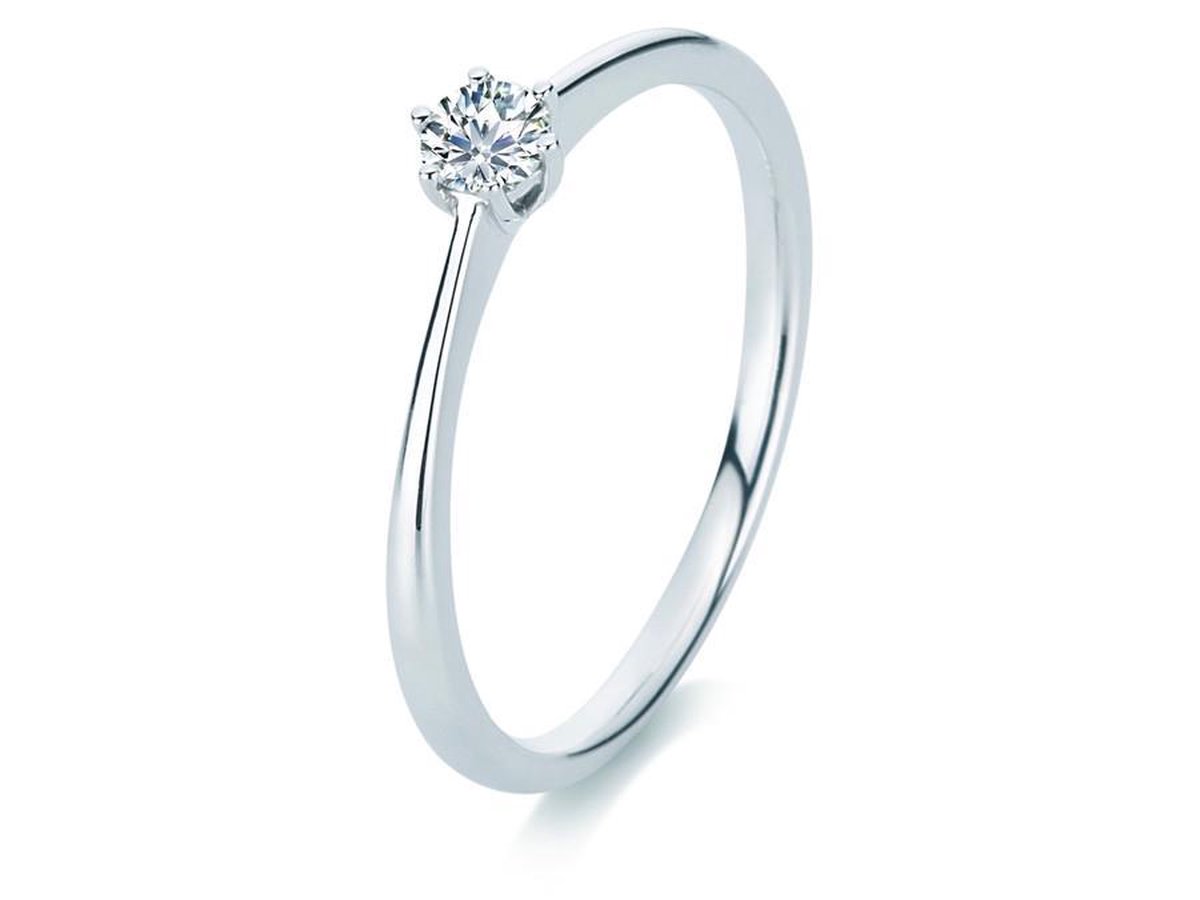 Diamanten ring - 14K 585 / - Witgoud - 0,15 ct. | bol.com
