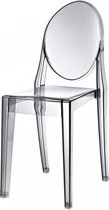 DS4U® elisabeth - stoel – kunststof - transparant – smoked - grijs