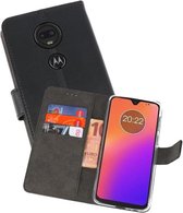 Booktype Telefoonhoesjes - Bookcase Hoesje - Wallet Case -  Geschikt voor Motorola Moto G7 - Zwart