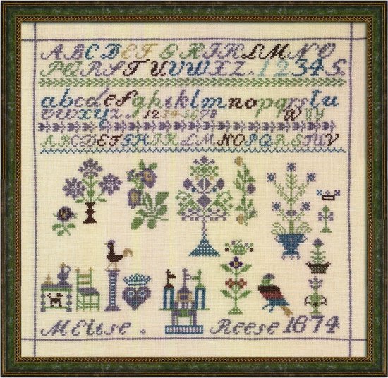borduurpakket 39-1314 merklap, anno 1874