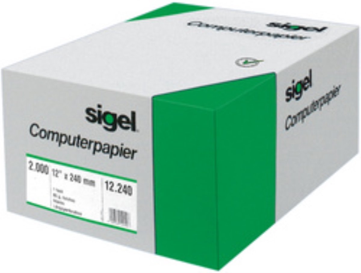 Sigel DIN-Computer paper - Perforiertes Papier, einfach - 240 x 305 mm - 70 g/m2 - 2000 Blatt (12237)