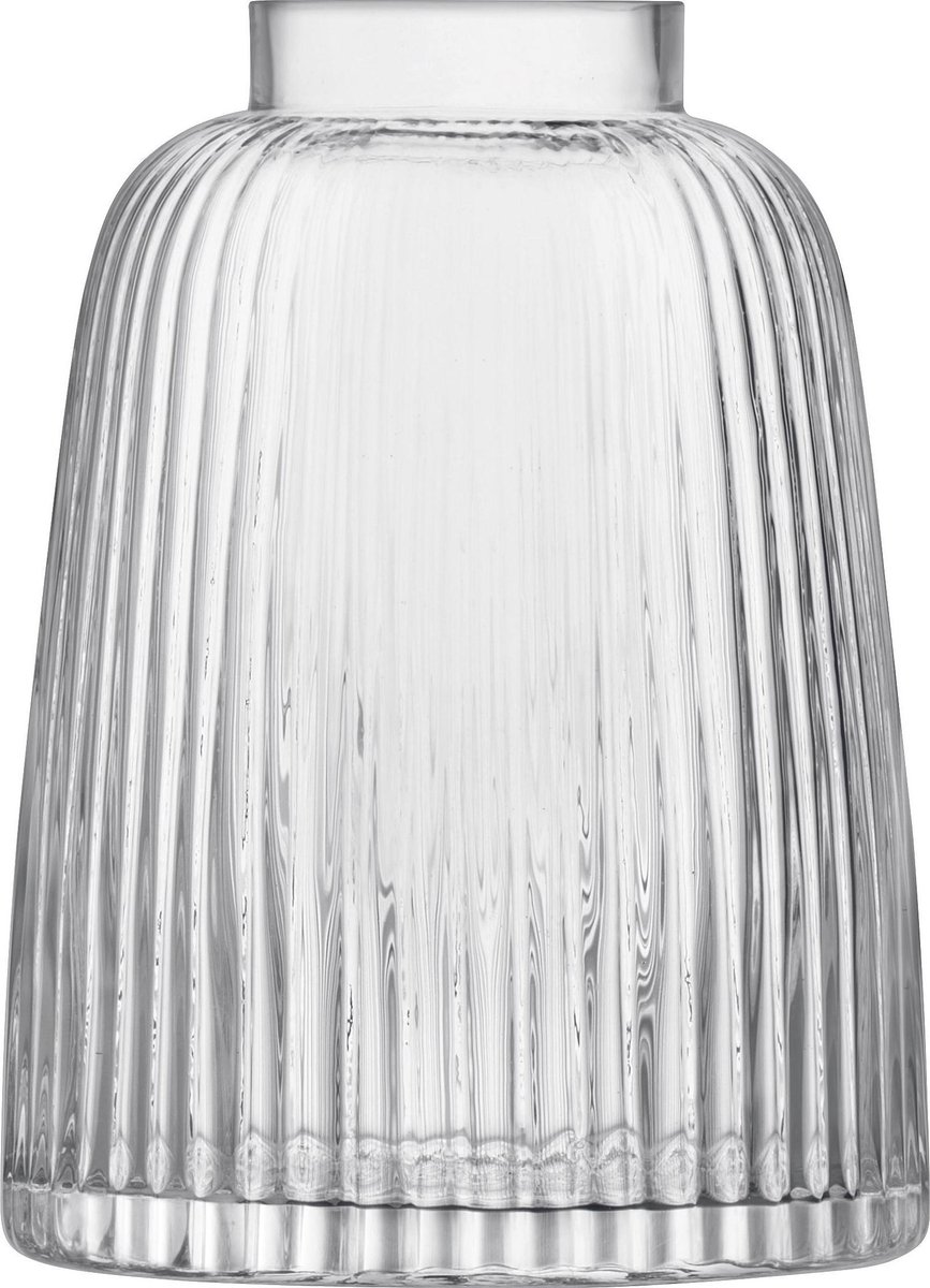 L.S.A. Pleat Vaas - Glas - 26 cm - Transparant