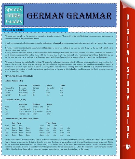 German Grammar (Speedy Study Guides) - cover