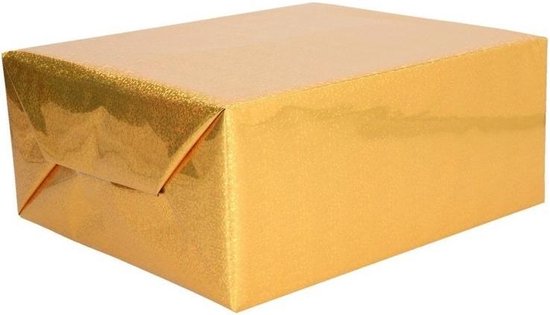 Holografisch inpakpapier/cadeaupapier goud metallic 70 x 150 cm. | bol.com