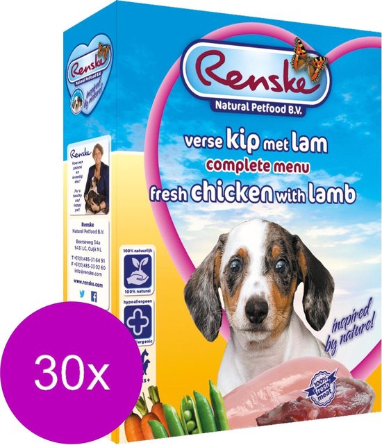 Renske Vers Vlees - Hondenvoer Puppy - 30 x 395 g