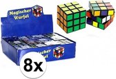 8x stuks voordelige kubus puzzels van 7 cm