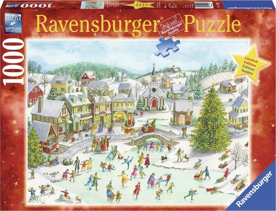 Ravensburger puzzel Speelse Kerstdag - Legpuzzel - 1000 stukjes