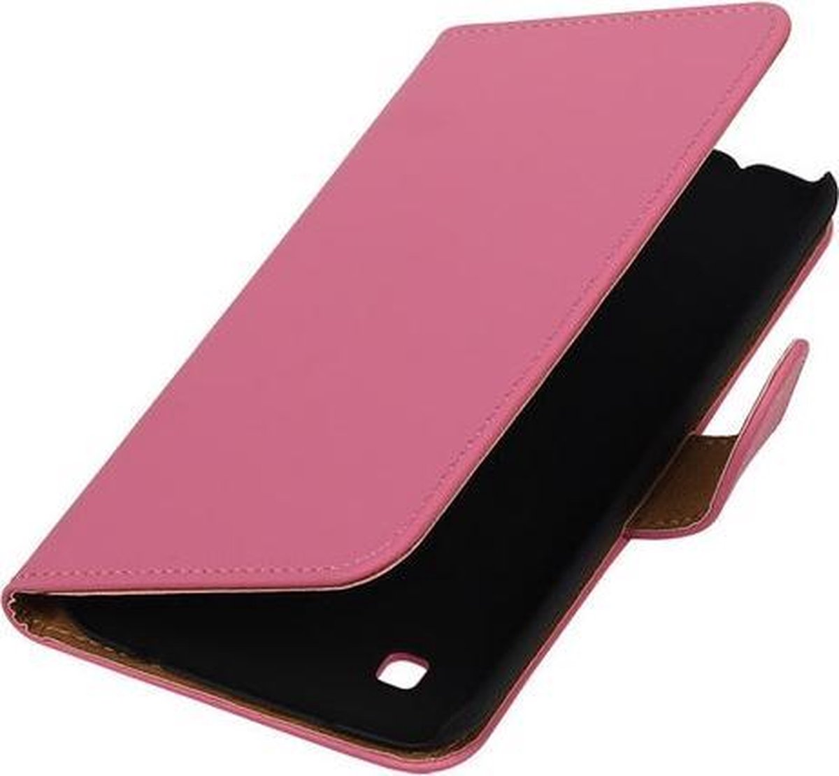 Roze Effen booktype cover hoesje voor LG K7