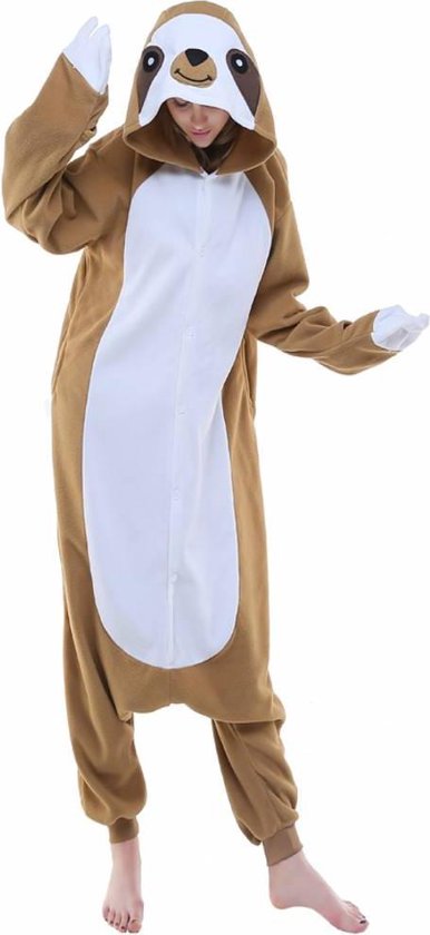LATH.PIN Kigurumi pyjama voor volwassenen, uniseks, dierenkostuum, cosplay, avondjurk, onesie, pilou, nachtkleding, voor carnaval, Halloween, Kerstmis, Capybara, L