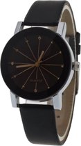 Fako® - Horloge - Black Quartz - Ø 40mm - Roségoud & Zwart