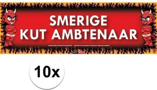 10x Sticky Devil Smerige kut ambtenaar grappige teksen stickers