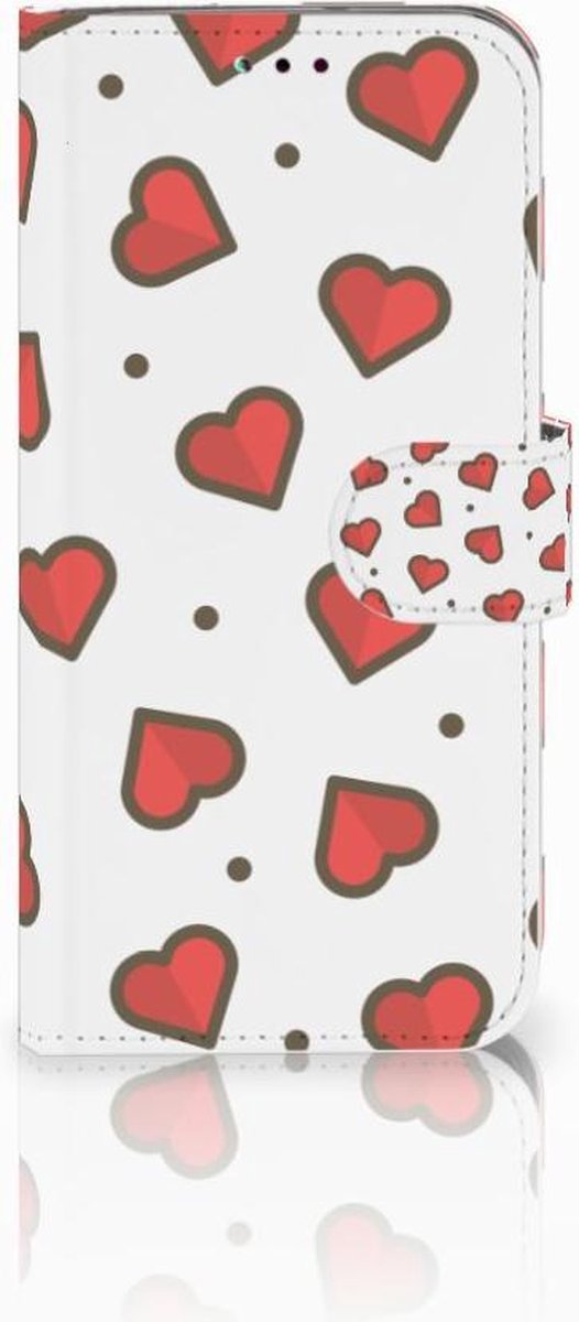 Book Case voor Samsung Galaxy A40 Telefoon Hoesje Hearts