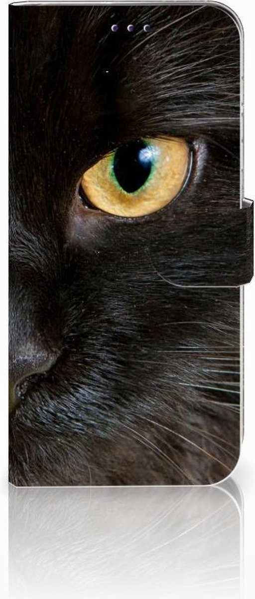 Samsung Galaxy A50 Telefoonhoesje met Pasjes Zwarte Kat
