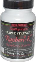 Razberi-K, Raspberry Ketones, Frambozen Supplement, 300 mg (60 Capsules) - Healthy Origins