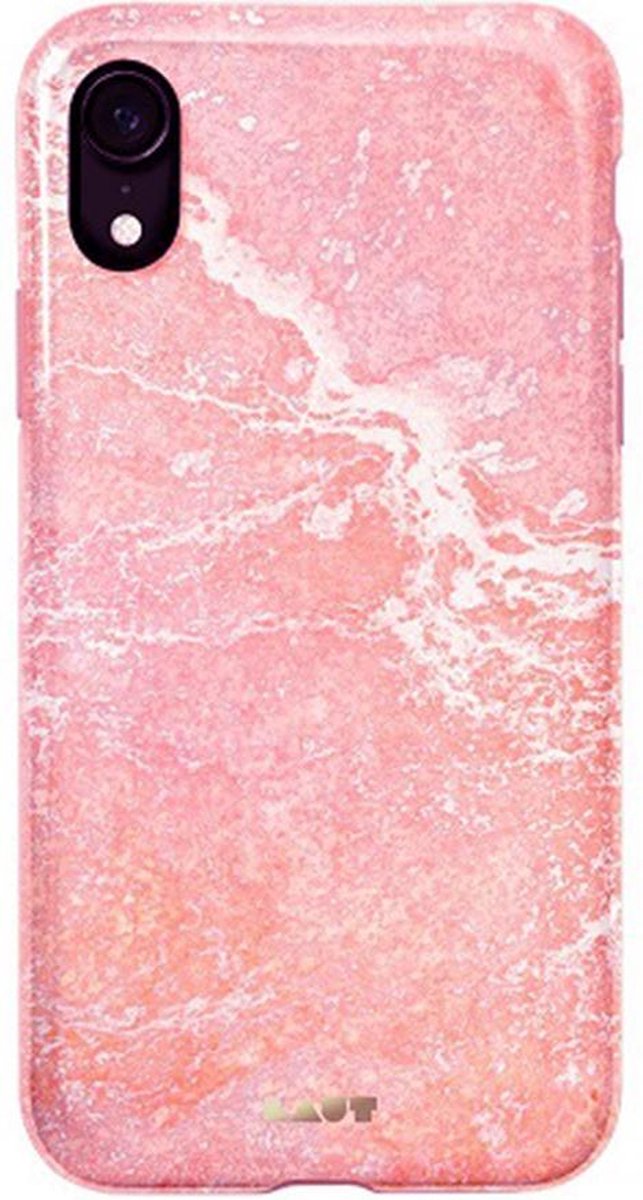LAUT - iPhone Xr Hoesje - Back Case HUEX Marble Roze