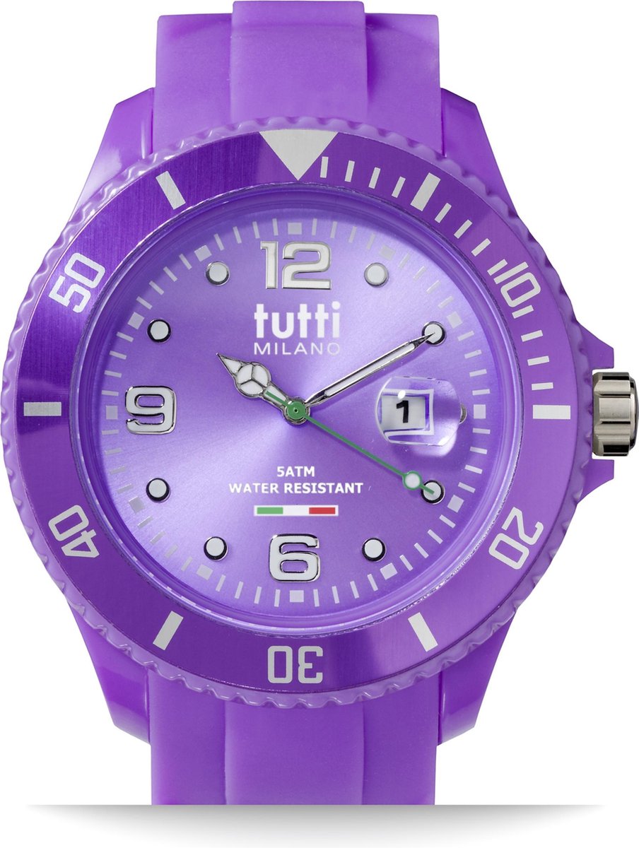 Tutti Milano TM001PU- Horloge - 48 mm - Paars - Collectie Pigmento
