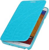 Bestcases Turquoise TPU Booktype Motief Hoesje Samsung Galaxy Note 3 Neo