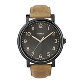 Timex Originals Classic Round T2N677PF - Horloge - 42 mm - Leer - Bruin