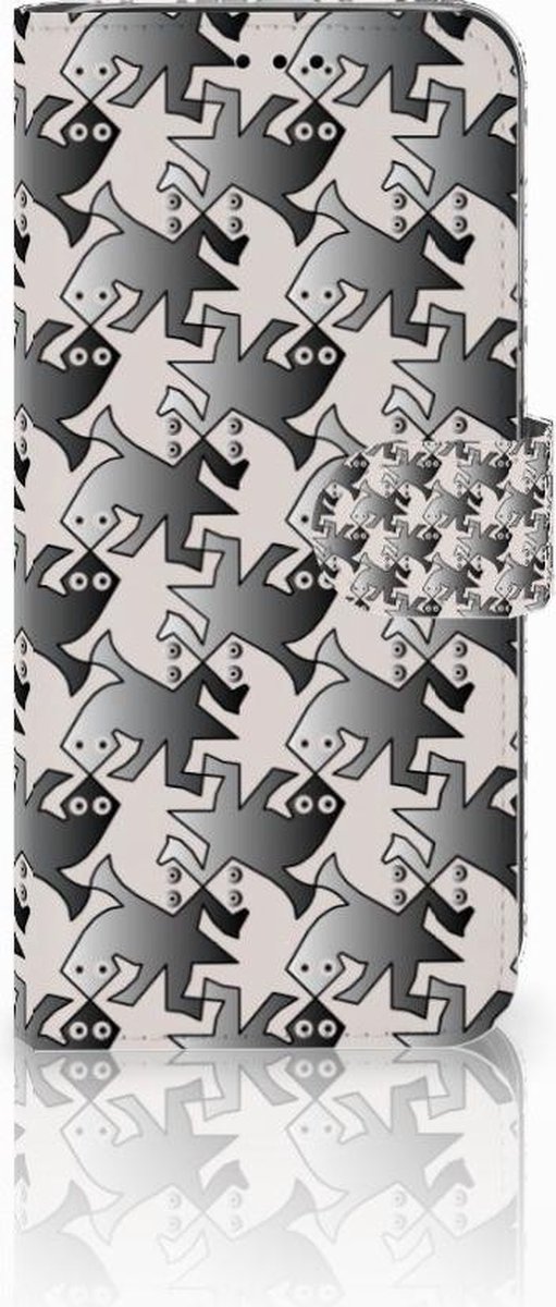 Huawei P20 Lite Telefoonhoesje met Pasjes Salamander Grey