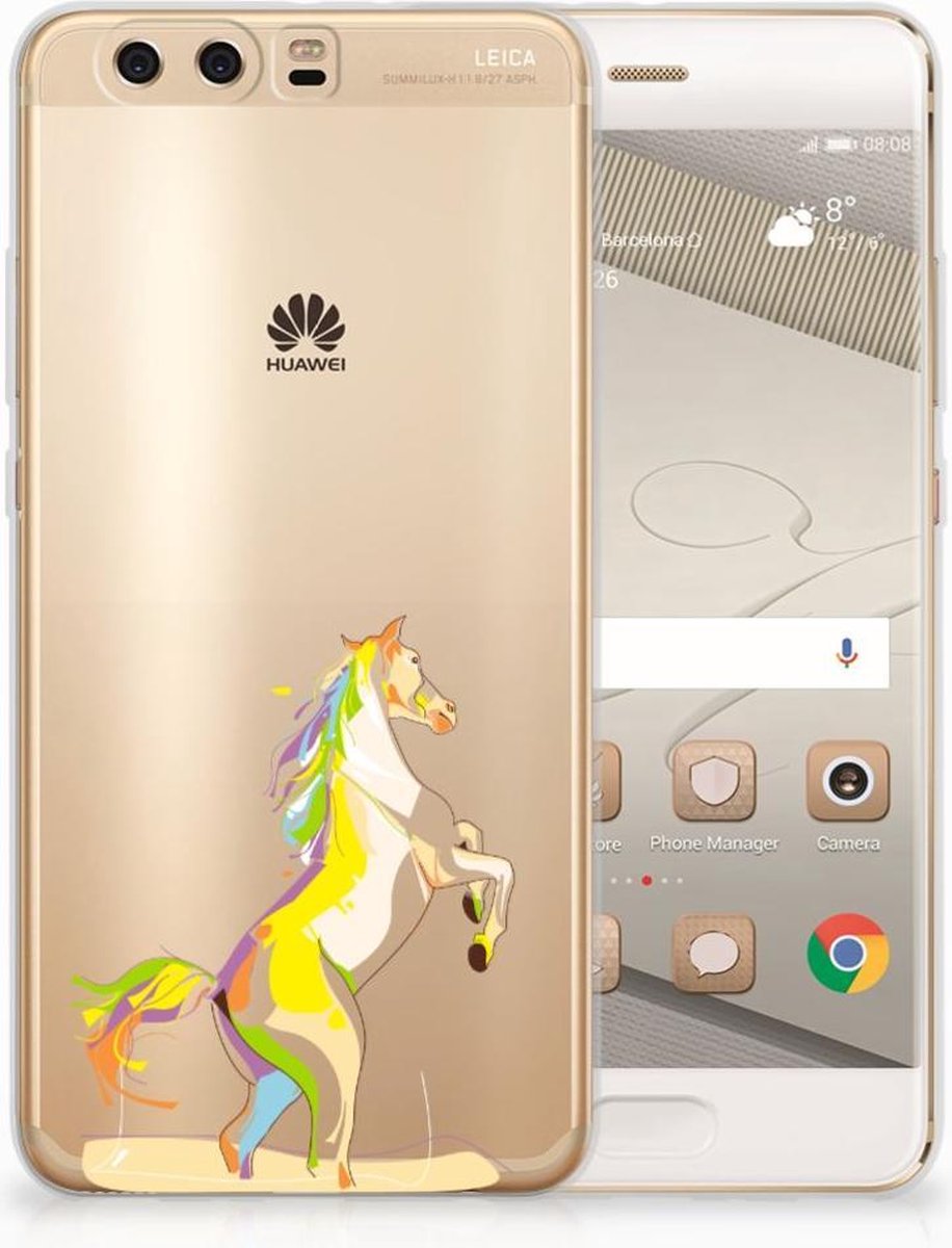 Huawei P10 Plus Telefoonhoesje met Naam Horse Color