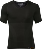 Knapman Zoned Compression V-hals Shirt 2.0 Zwart | Compressieshirt voor Heren | Maat XL