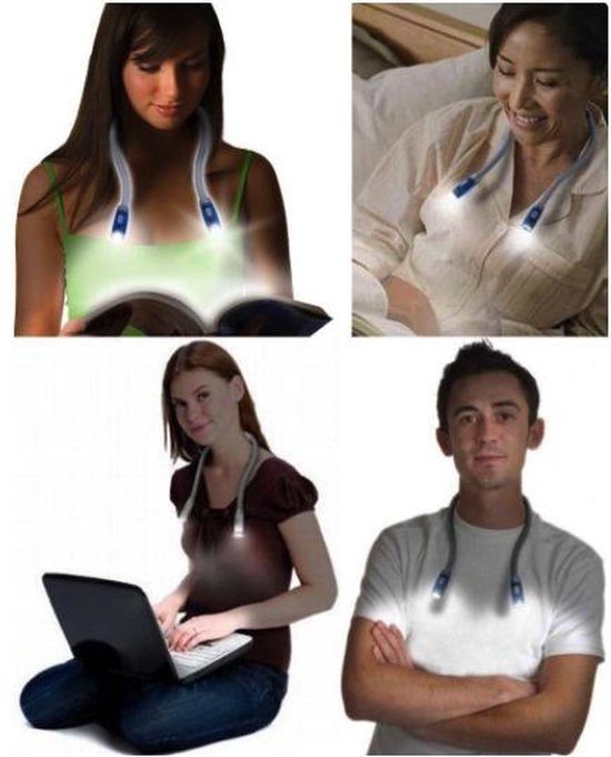 Huglight Originals | Flexibele Nek Leeslamp | Led Leeslamp | E-Reader Leeslamp | Handsfree | Draadloos Leeslampje | Zwart