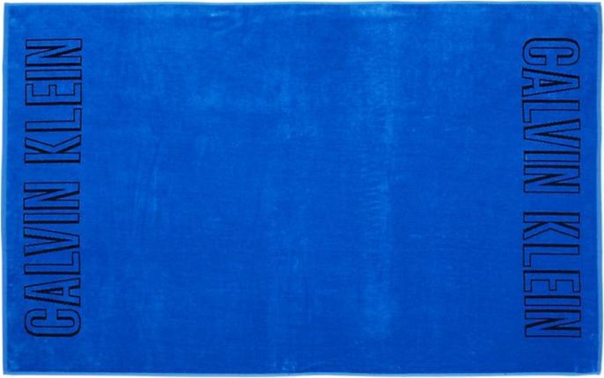Calvin Klein handdoek strandlaken Towel - blauw logo-One size fits all |  bol.com