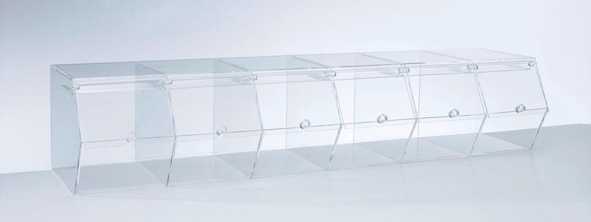 Plexi Snoepbak - Transparant - Plexiglas - 6 vakken
