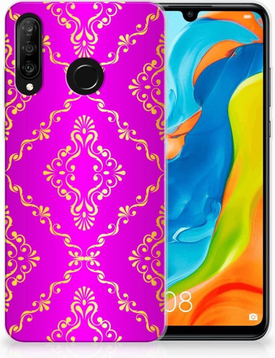 Siliconen Hoesje Huawei P30 Lite Barok Roze