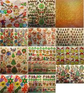Kerst Holografische Knip Stickervellen - 60 Stickervellen en 12 Verschillende - Geschikt voor op kado's, kaarten en bijvoorbeeld fotoalbums