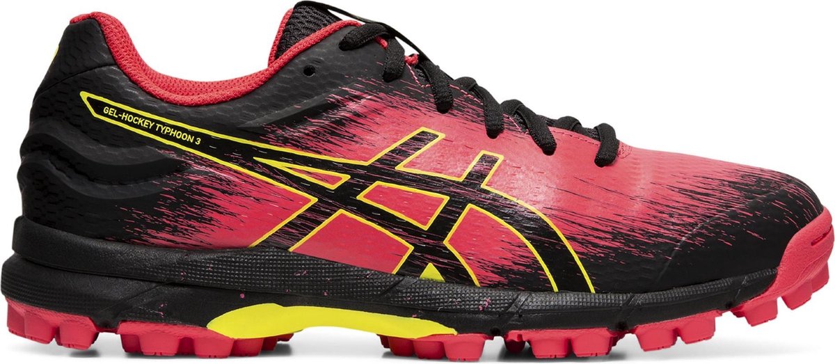 Asics Asics Gel-Typhoon 3 Sportschoenen - Maat 39.5 - Vrouwen -  zwart/roze/geel | bol.com