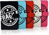 Pocketbook Surfpad 4 M Fragile Print Case, Trendy Hoesje, wit , merk i12Cover