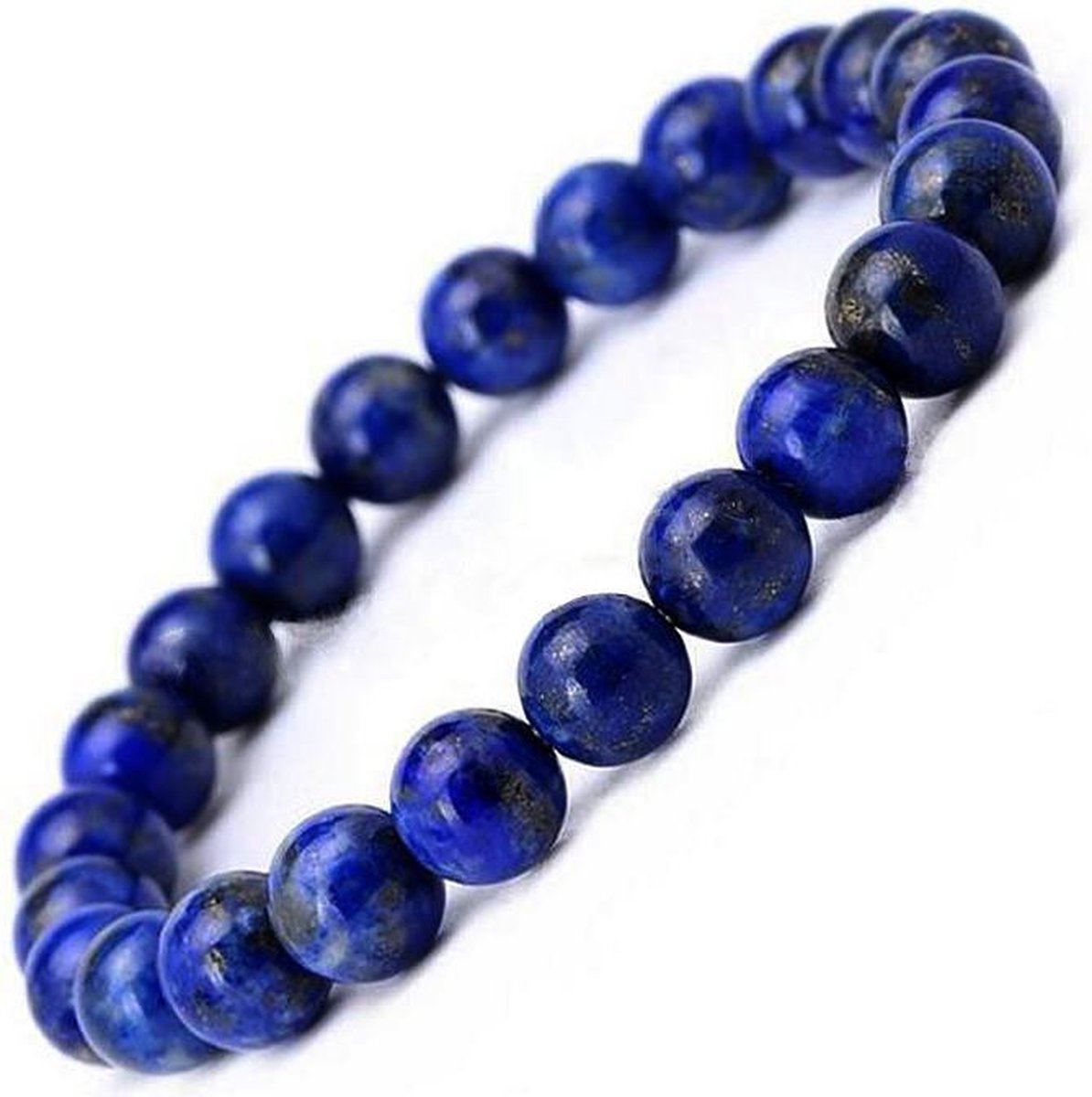 Haalbaarheid accessoires Senaat Edelstenen armband Lapis Lazuli - blauw - elastisch - lapislazuli | bol.com