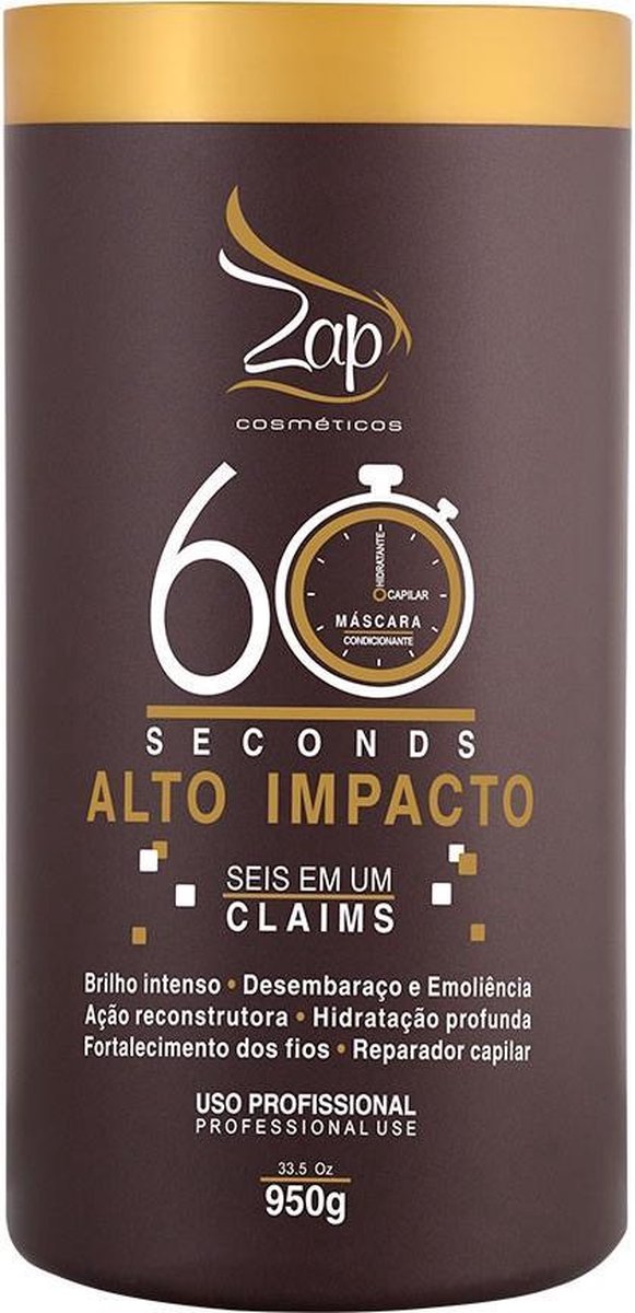 ZAP Mascara 60 Seconds High Impact Braziliaans 950g ok voor naar keratine behandeling