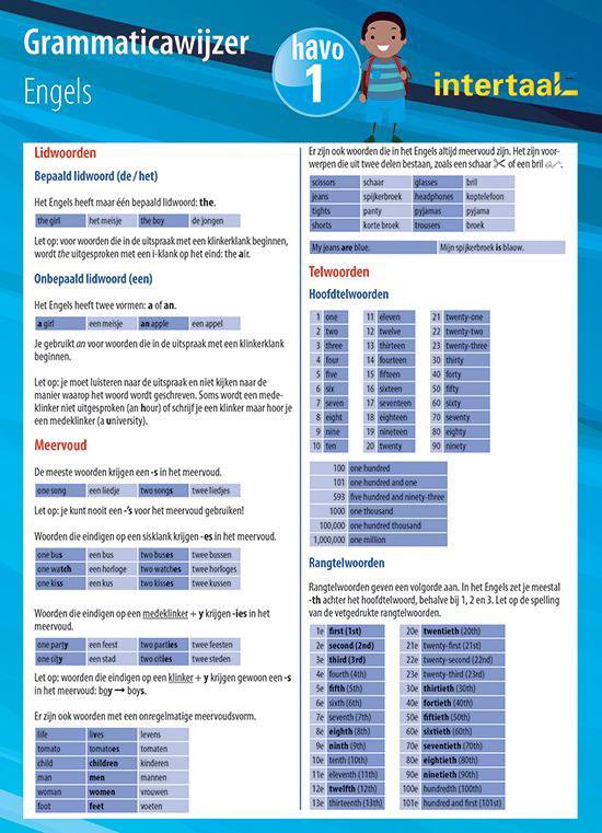Grammaticawijzer Engels HAVO leerjaar 1 - cover