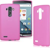 Matte silicone hoesje roze LG G4S