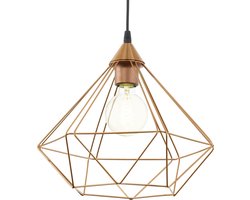 EGLO Tarbes Hanglamp - E27 - Ø 32,5 cm - Zwart/Koper