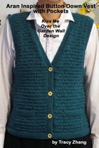 Aran Vests and Sweaters - Aran Inspired Button Down Vest with Pockets Kiss Me Over the Garden Wall Design