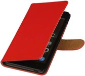 Huawei Ascend Y540 Hoesje - Rood Effen - Book Case Wallet Cover Hoes