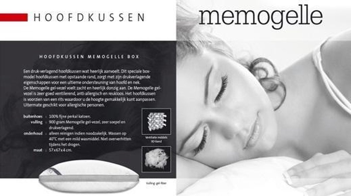 Hoofdkussen Memogelle