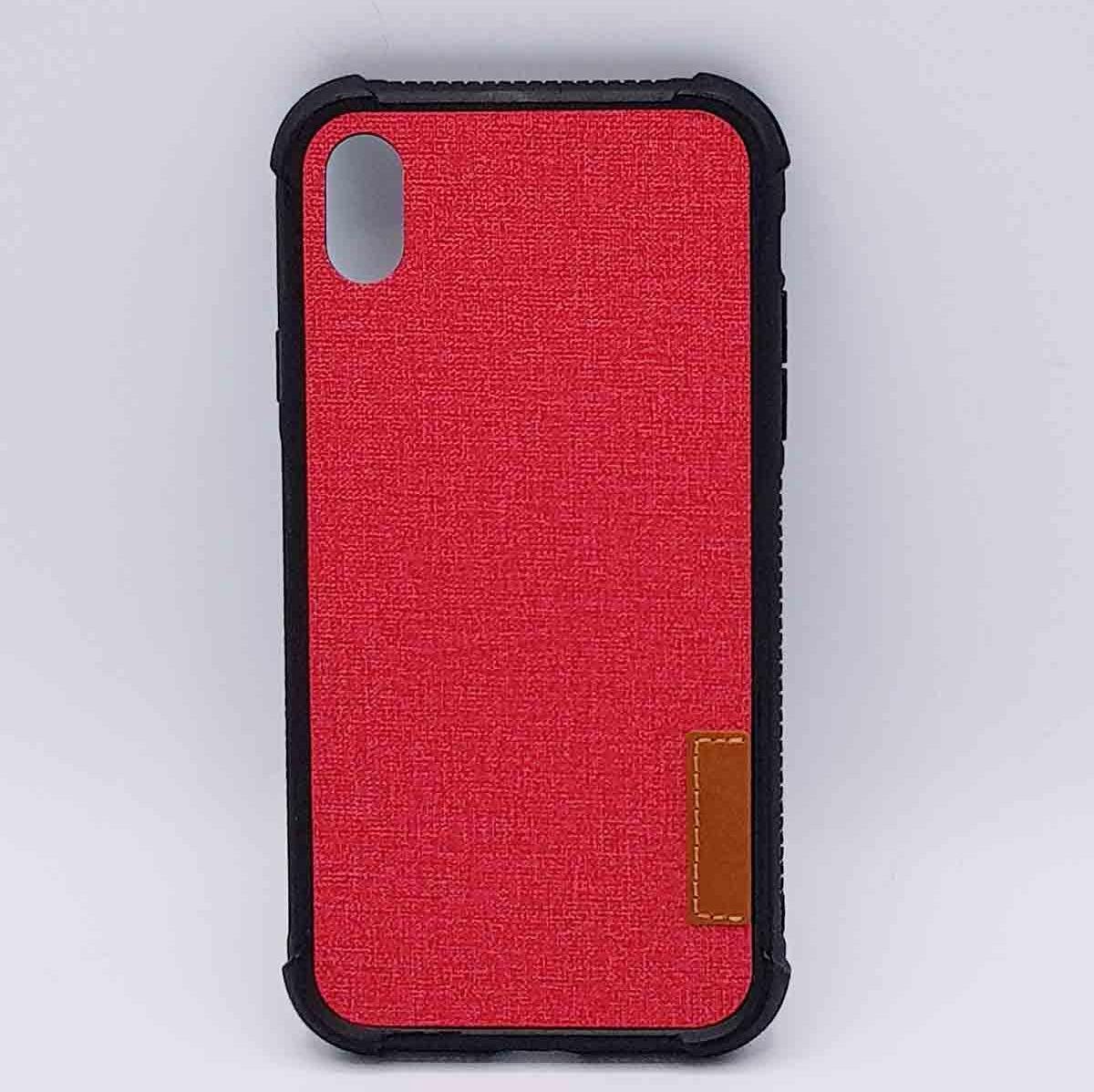 Geschikt voor IPhone XR – hoes, cover – TPU – Jeanslook – rood