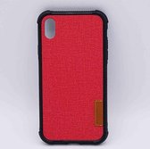 Voor IPhone XR – hoes, cover – TPU – Jeanslook – rood