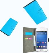 Samsung Galaxy S Duos S7562 Wallet Bookcase hoesje Turquoise