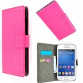 Samsung Galaxy S Duos 2 S7582 Wallet Bookcase hoesje Roze